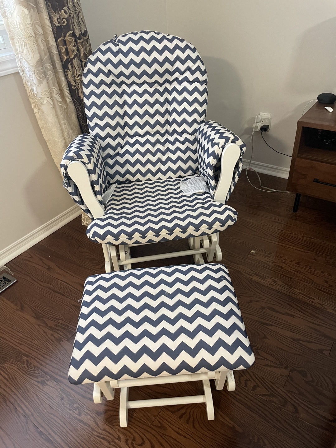 Nursery Glider Rocker with Ottoman