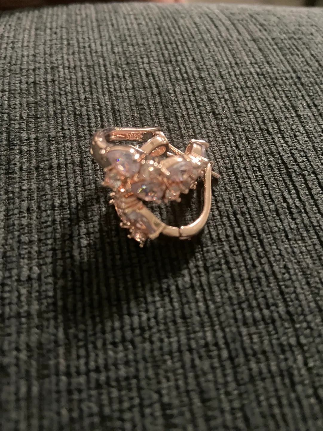 Silver Cubic Zirconia Hoop Earrings image indicator(9)