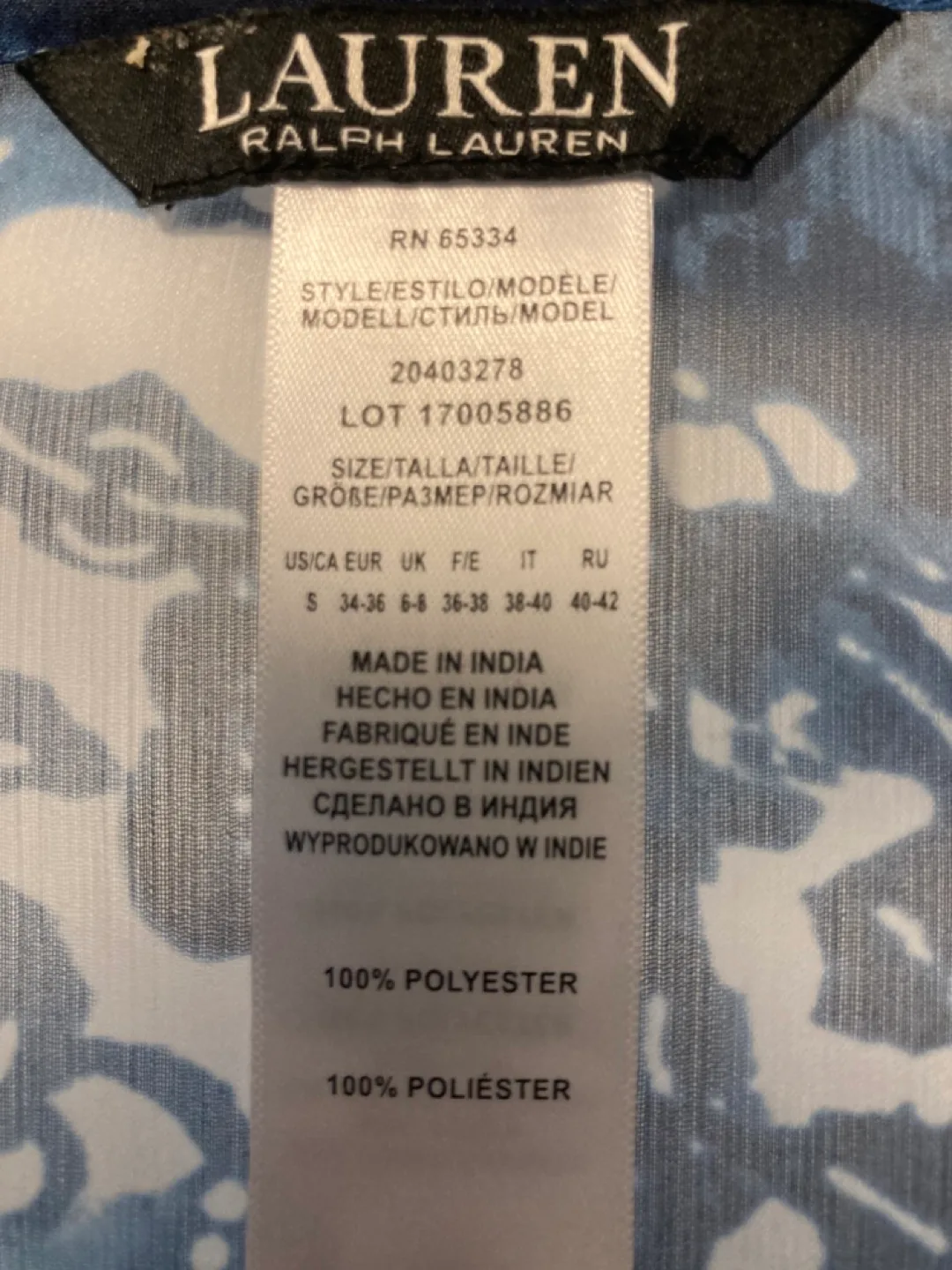 Ralph Lauren Blue Floral Caftan image indicator(3)