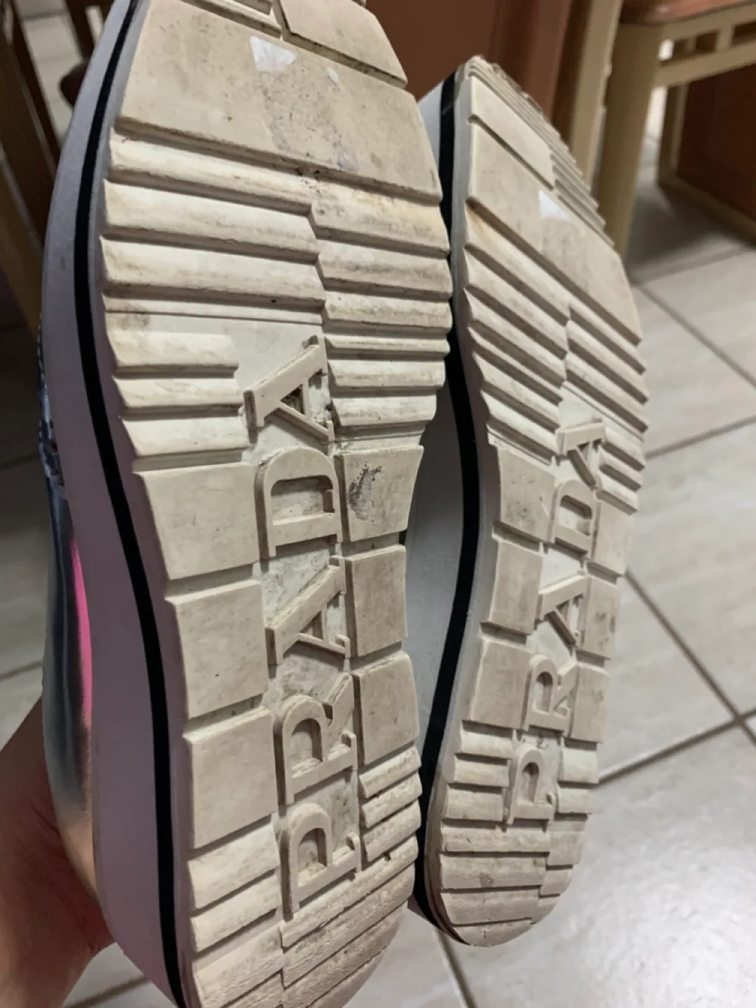 Prada Silver Brogue Sneakers image indicator(2)