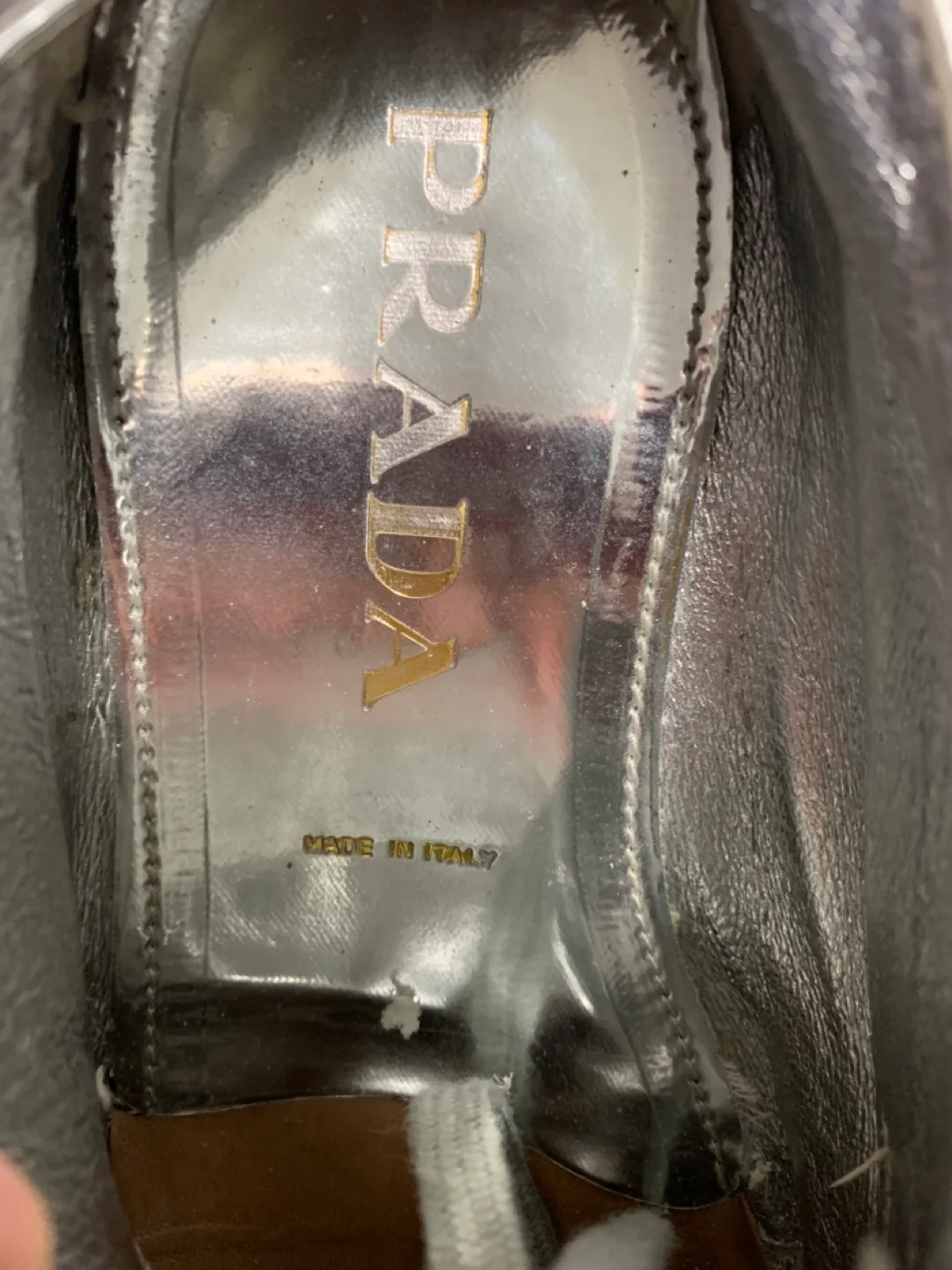 Prada Silver Brogue Sneakers image indicator(3)