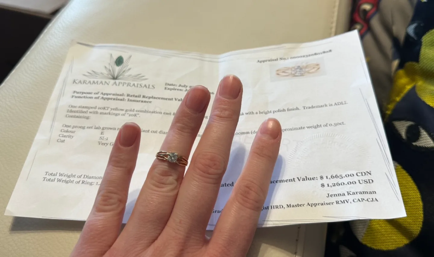 New 10K Gold .50ct Diamond Engagement Ring (with appraisal) image indicator(8)