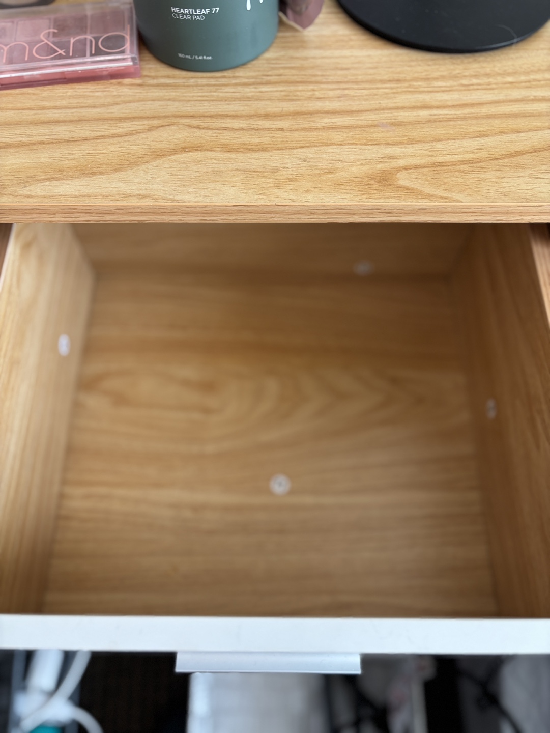 White Nightstand with Two Drawers - photo 2