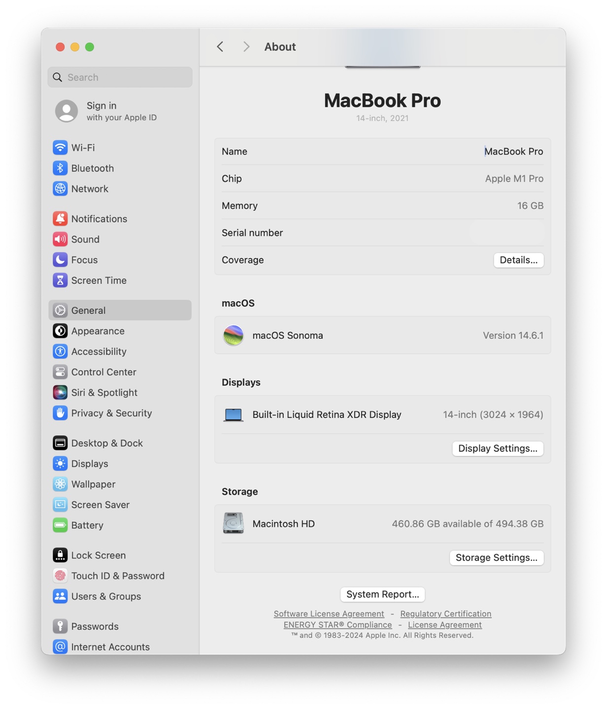 MacBook Pro 14-inch, 2021