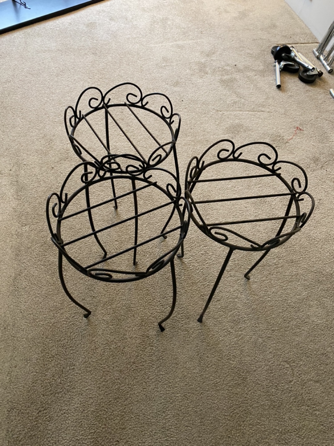 3 Metal Plant Stands - photo 2