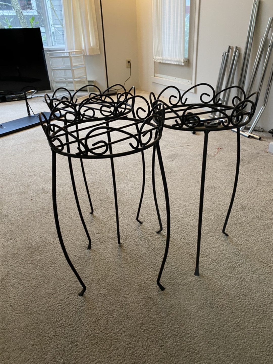 3 Metal Plant Stands
