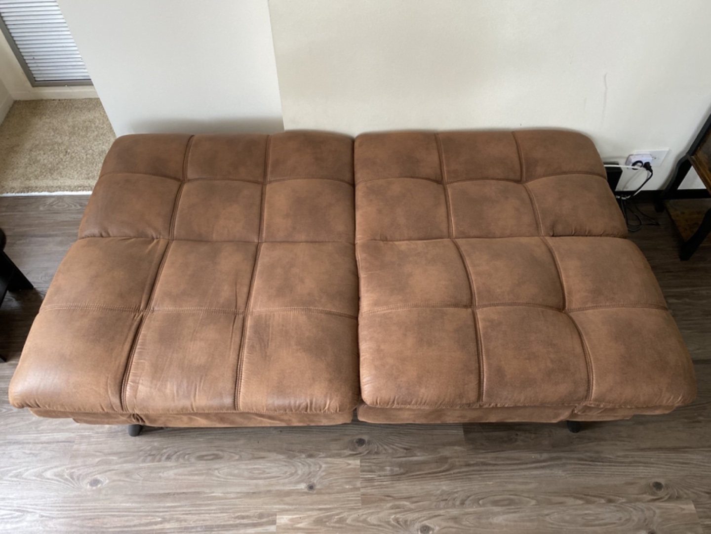 Matte Brown Futon Sofa Bed - photo 2