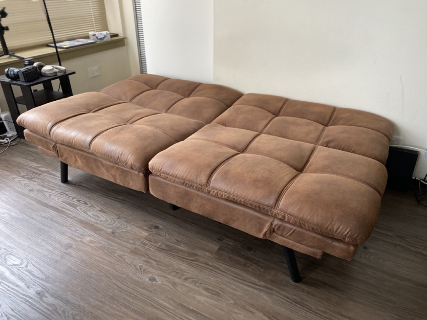 Matte Brown Futon Sofa Bed - photo 4
