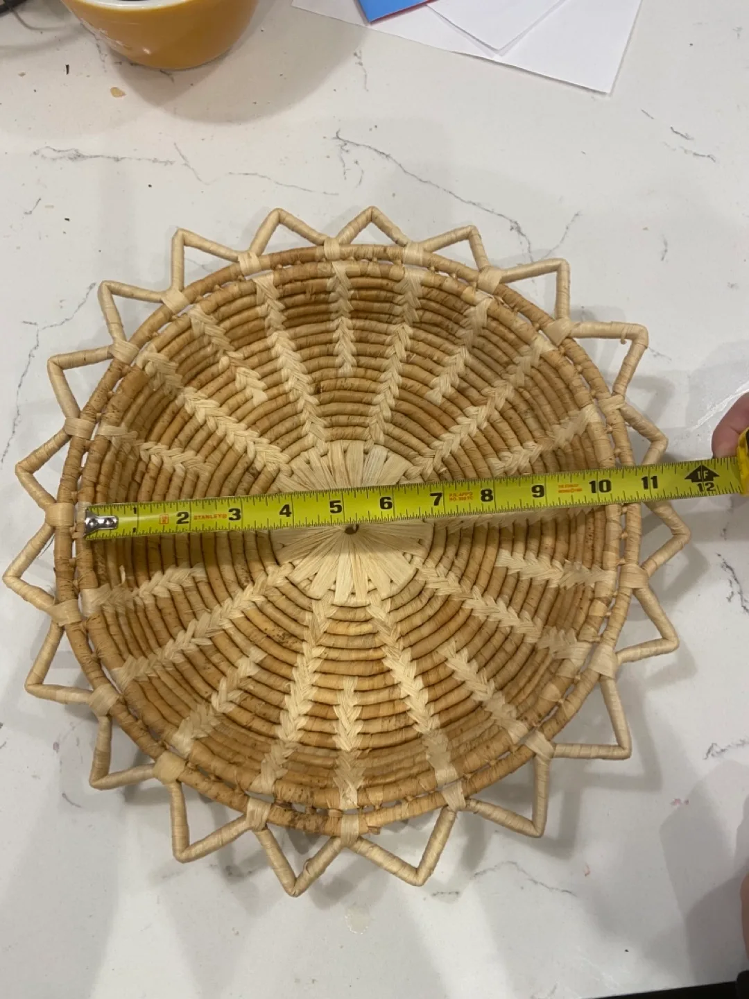 Vintage Woven Sunburst Rattan Basket/Wall Hanging image indicator(3)