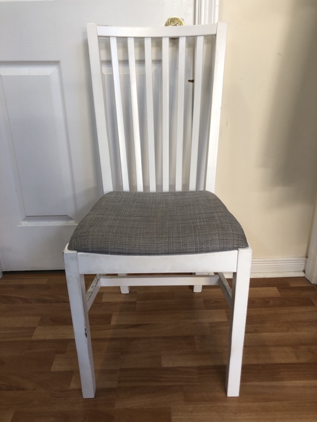 IKEA EKEDALEN Dining Chair - White with Grey Cushion - photo 2