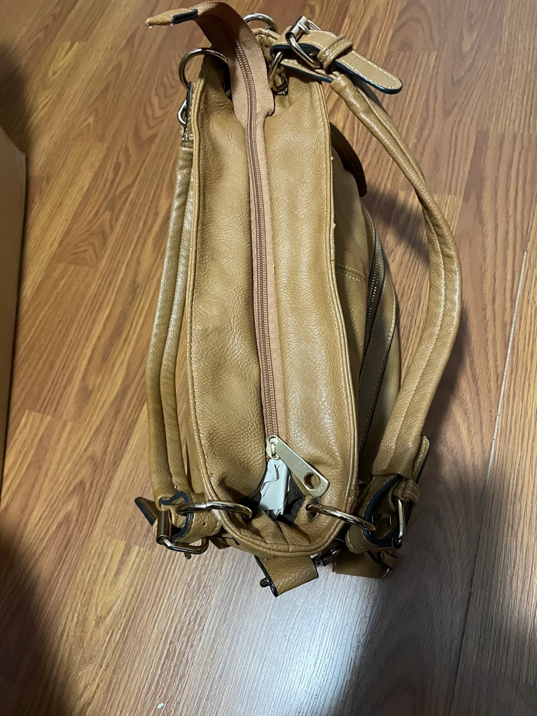 Brown Faux Leather Shoulder Bag image indicator(3)