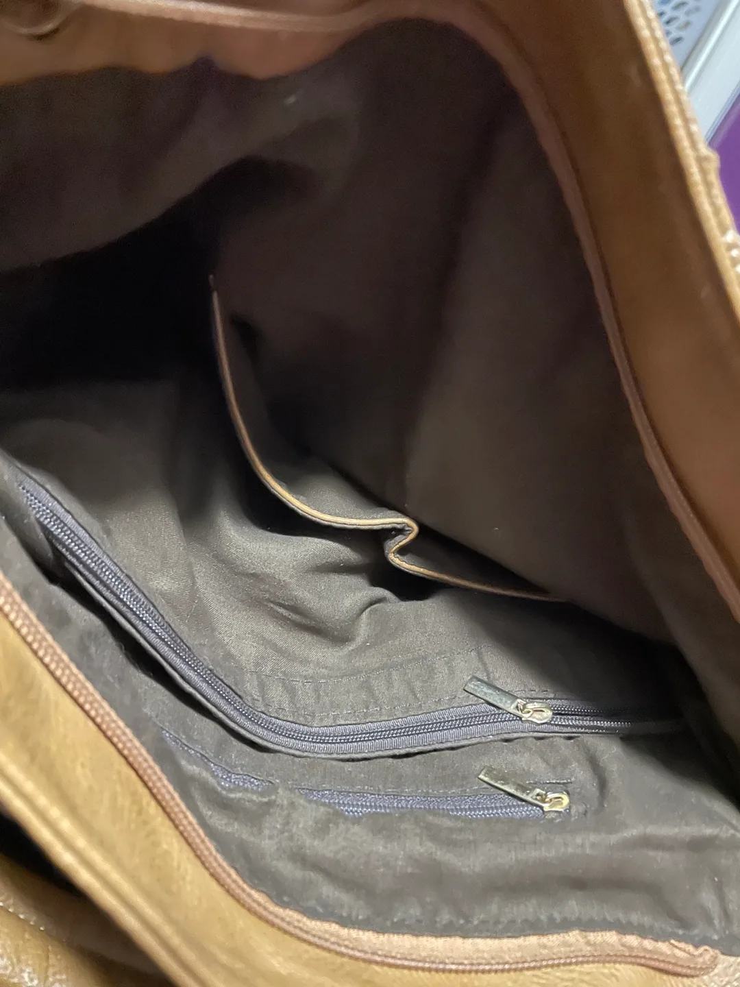 Brown Faux Leather Shoulder Bag image indicator(4)