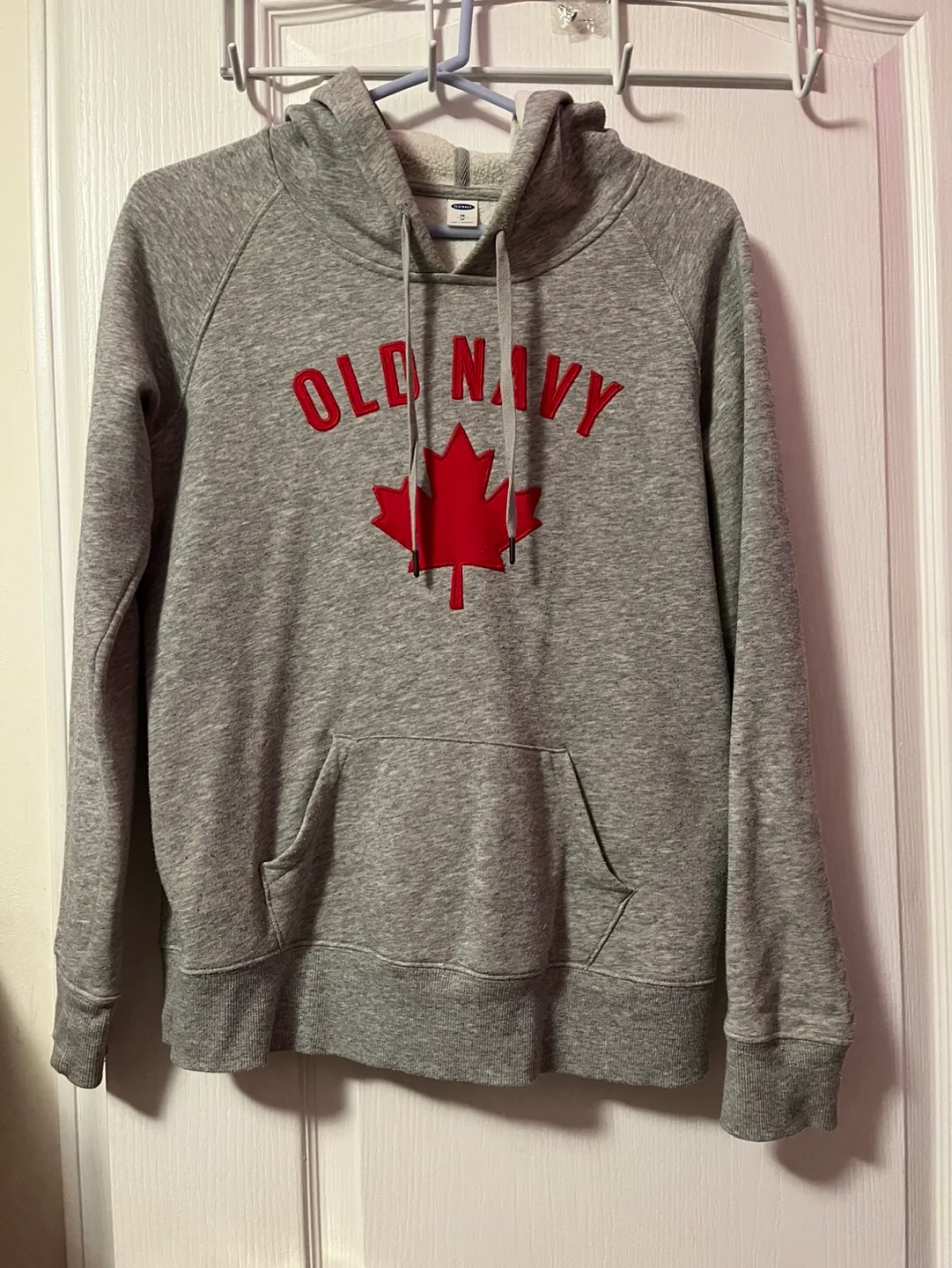 Old Navy Grey Hoodie with Red Maple Leaf
