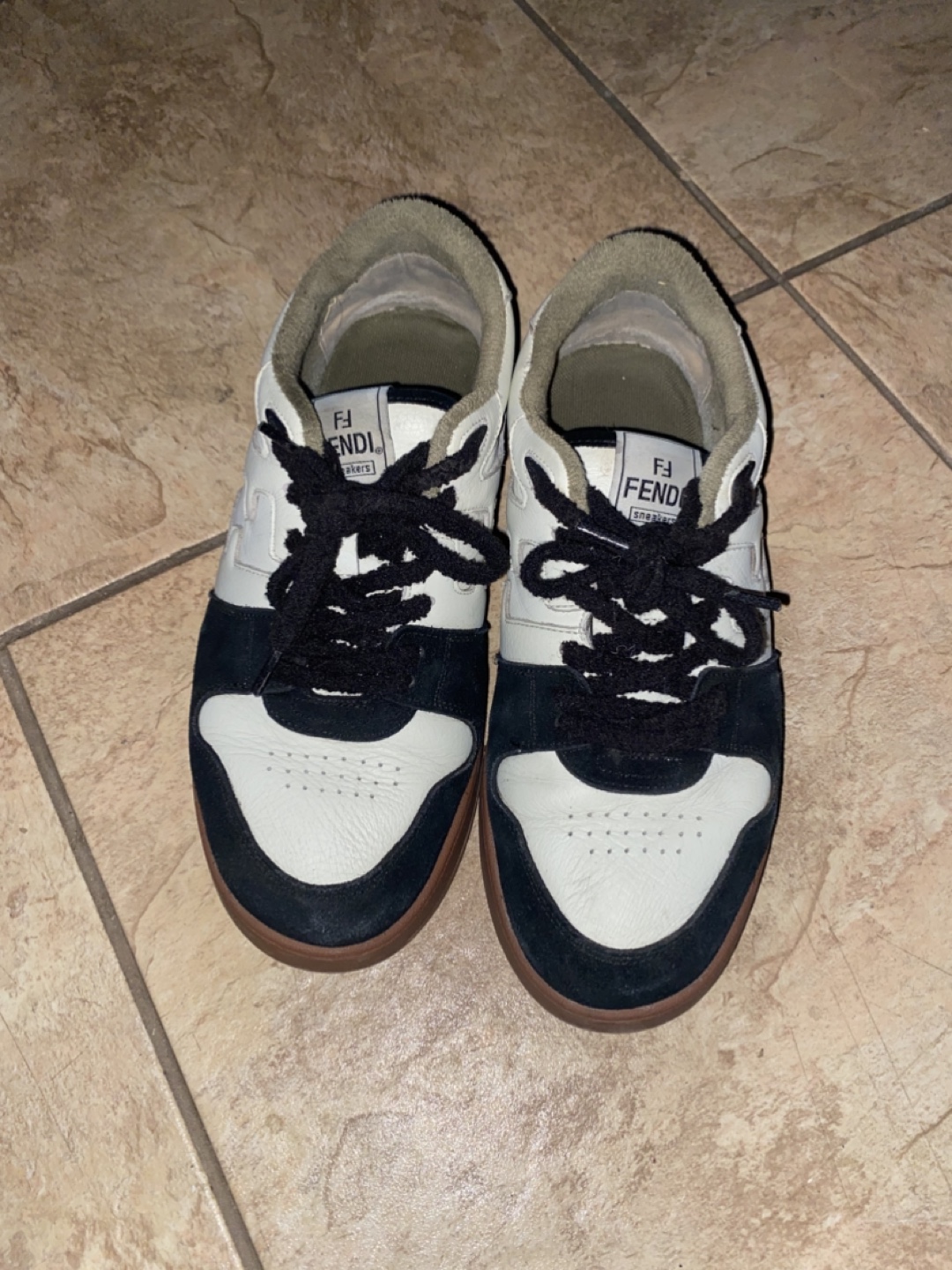 Fendi White and Black Sneakers