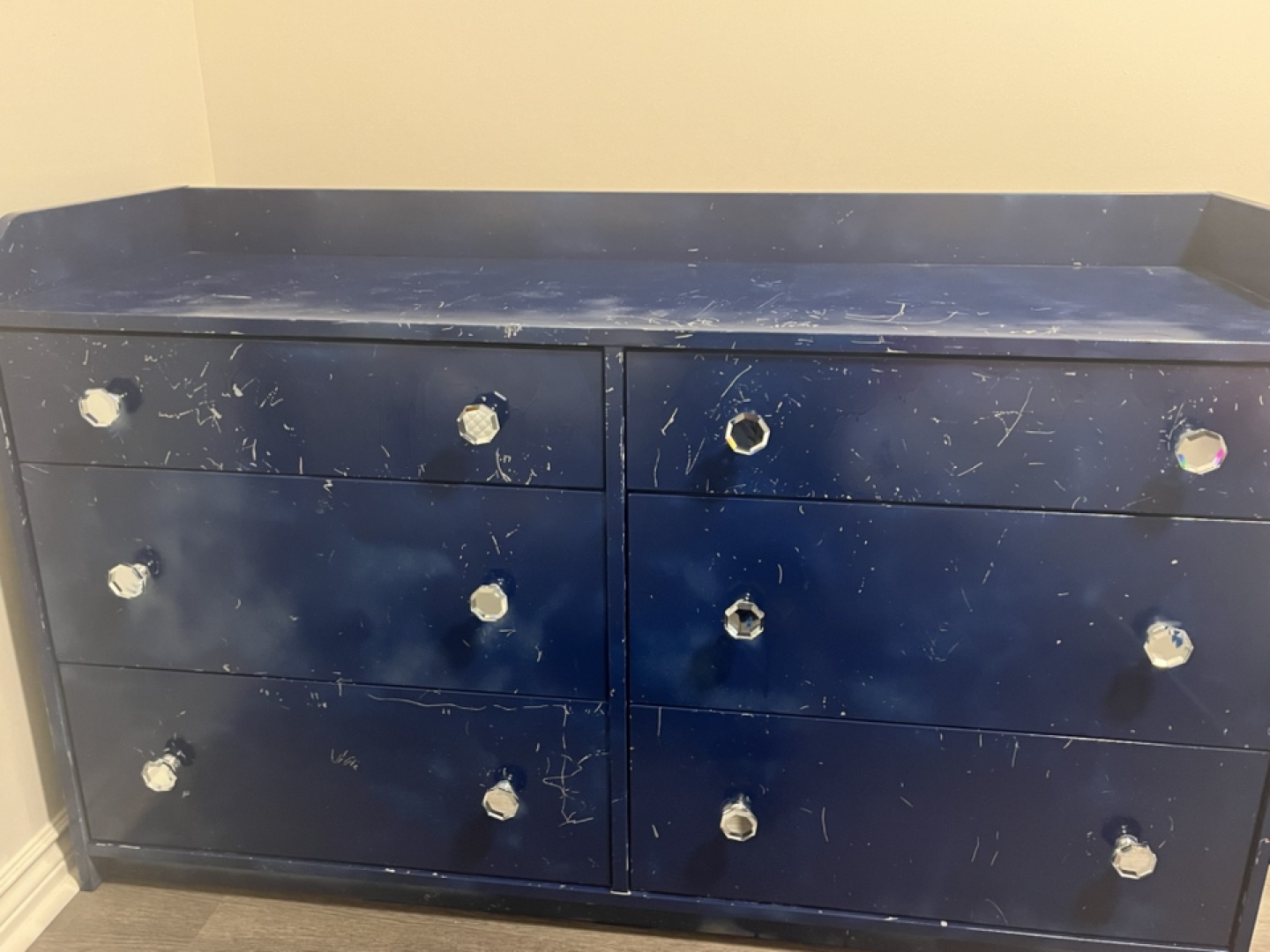 Blue 6 Drawer Dresser