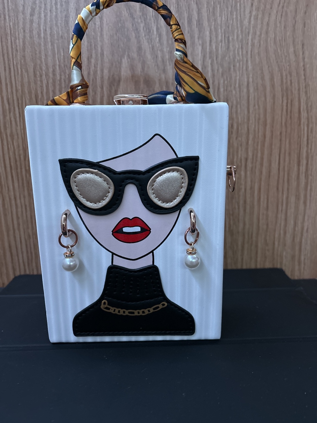 White Box Clutch style with Chain Bag