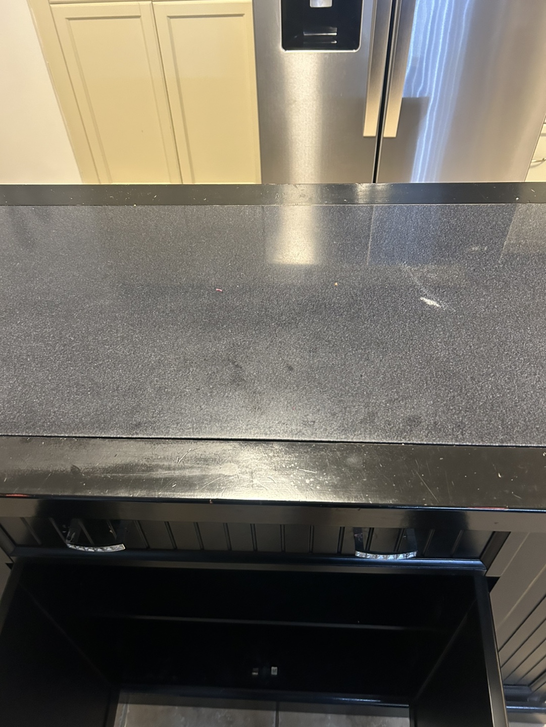 Black Kitchen Island with Granite Countertop - photo 4