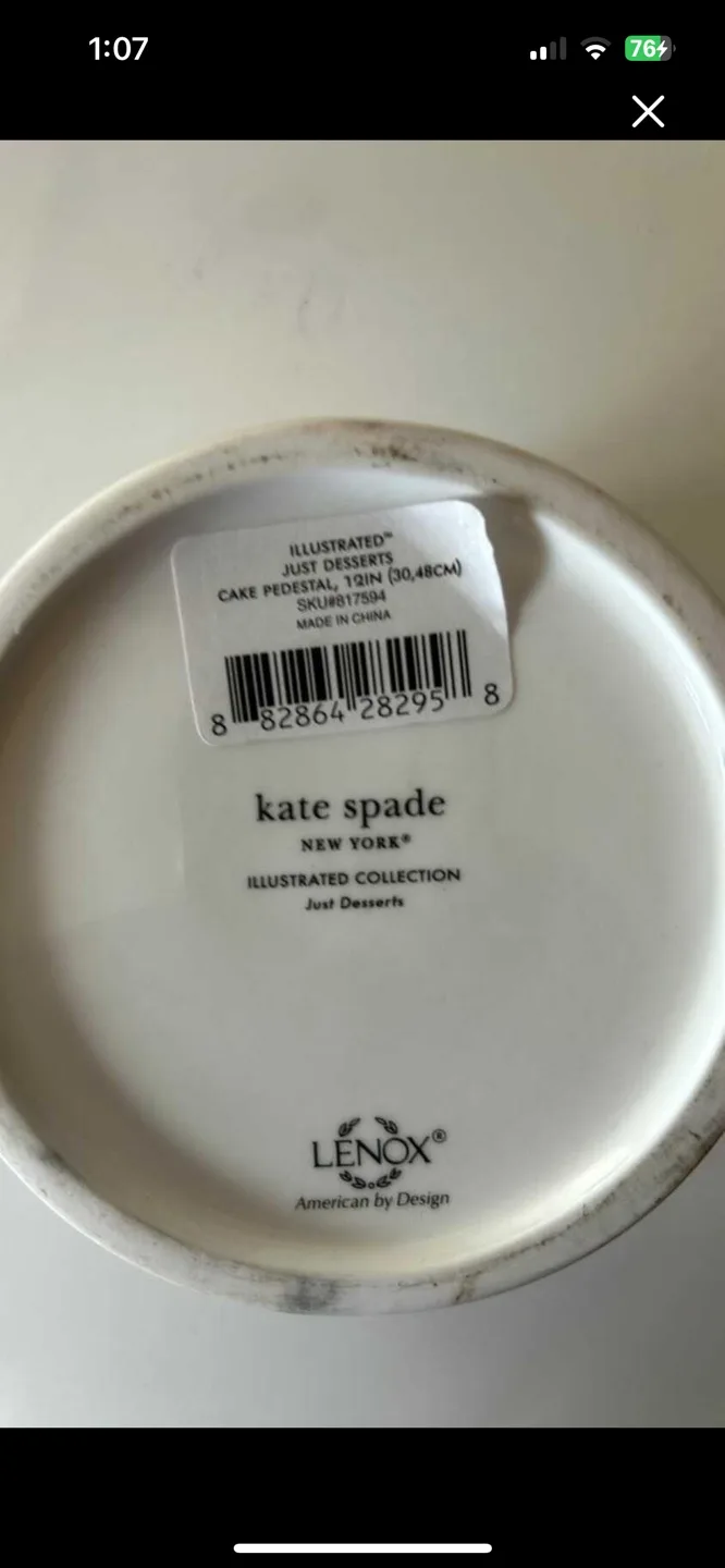 Kate Spade Lenox Illustrated Desserts Cake Pedestal image indicator(2)