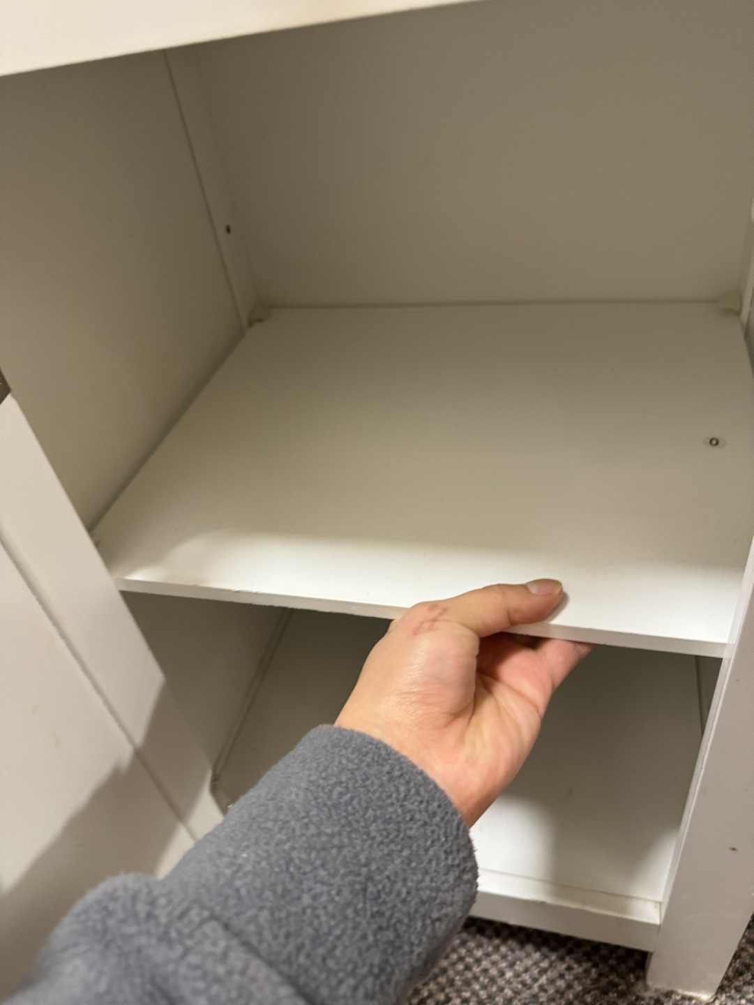 White Cabinet with Shelf and Drawer - photo 2