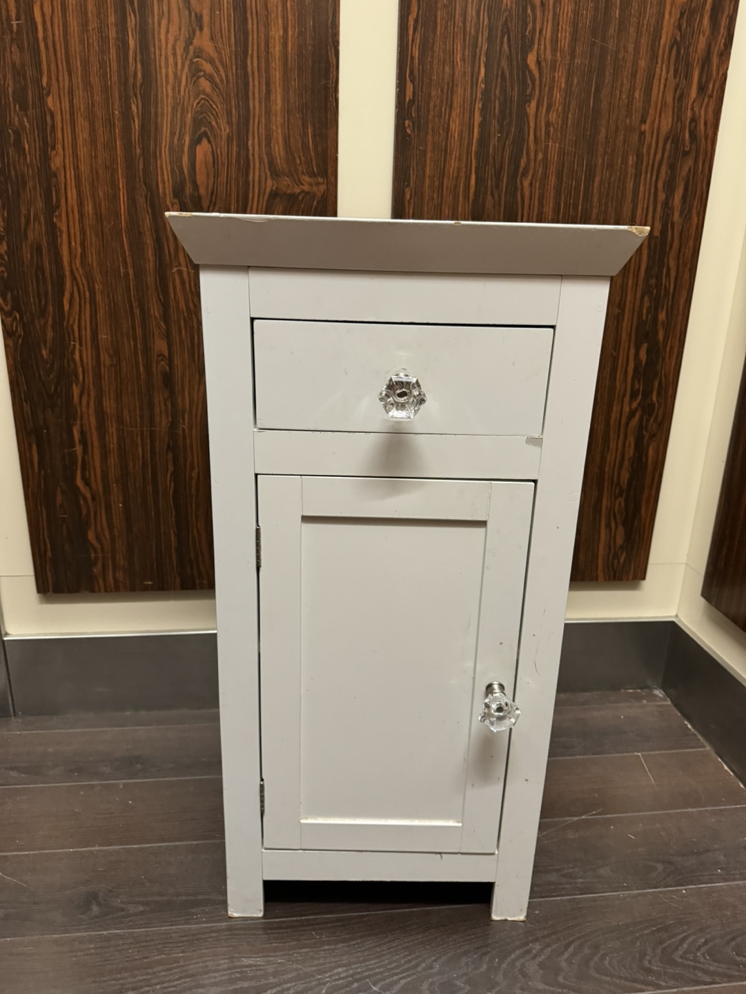 White Cabinet with Shelf and Drawer - photo 3