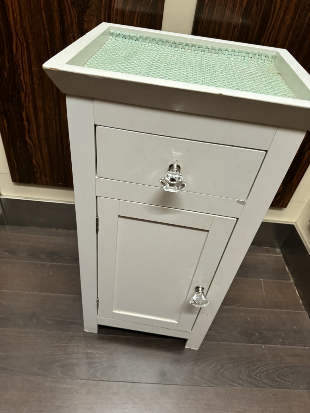 White Cabinet with Shelf and Drawer - photo 4