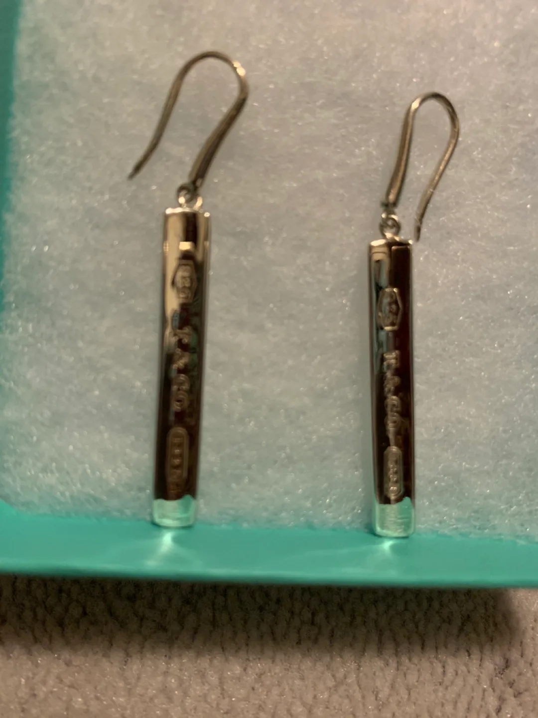 NEW Authentic Tiffany & Co. 1837 Rectangle Drop Earrings image indicator(5)