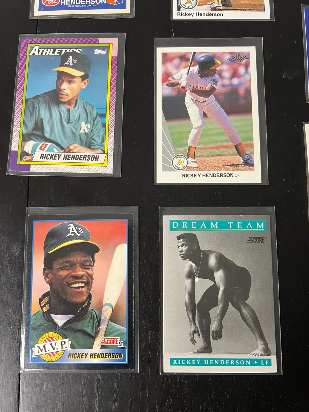 Rickey Henderson Baseball Card Lot image indicator(5)
