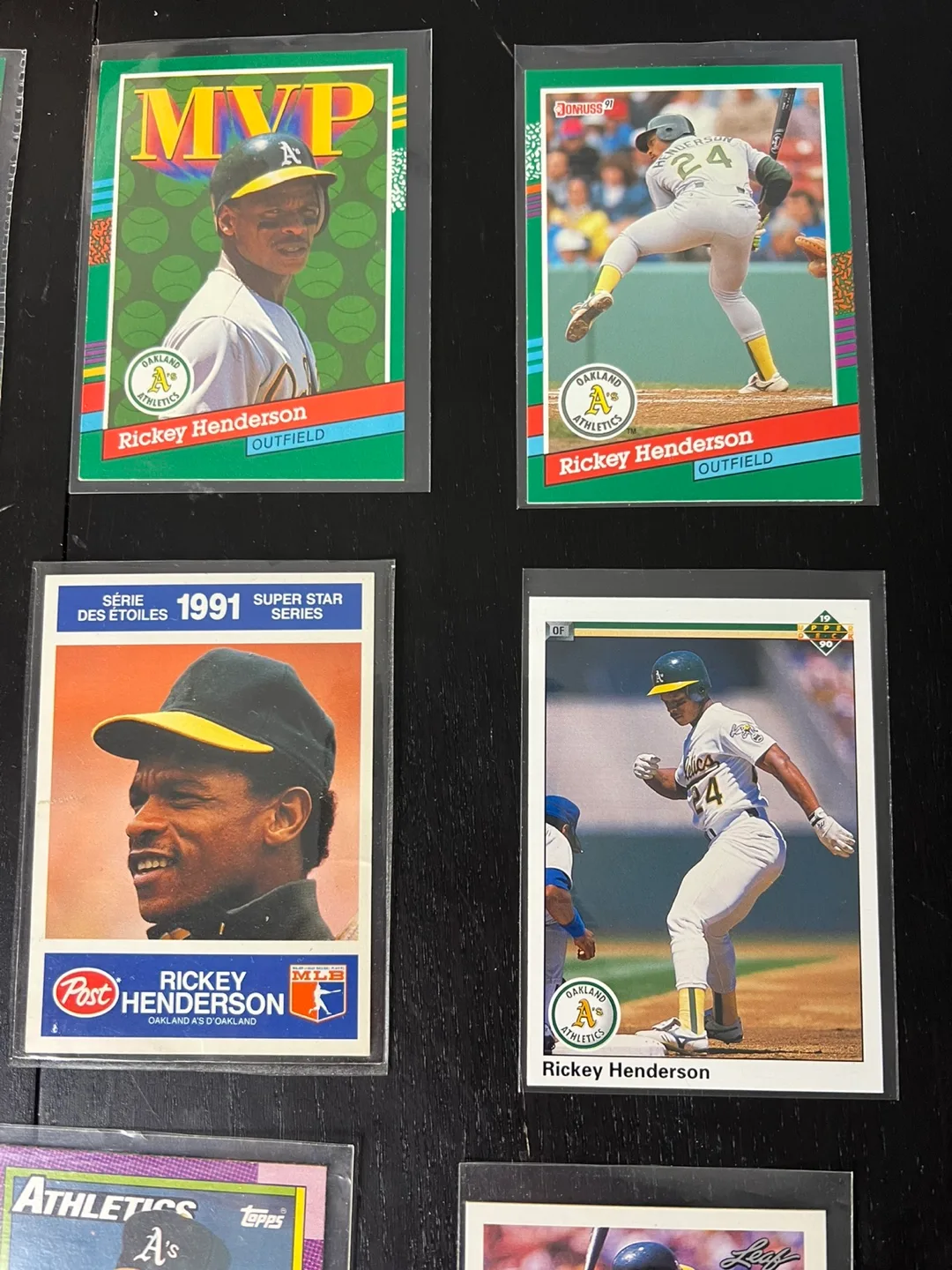 Rickey Henderson Baseball Card Lot image indicator(4)