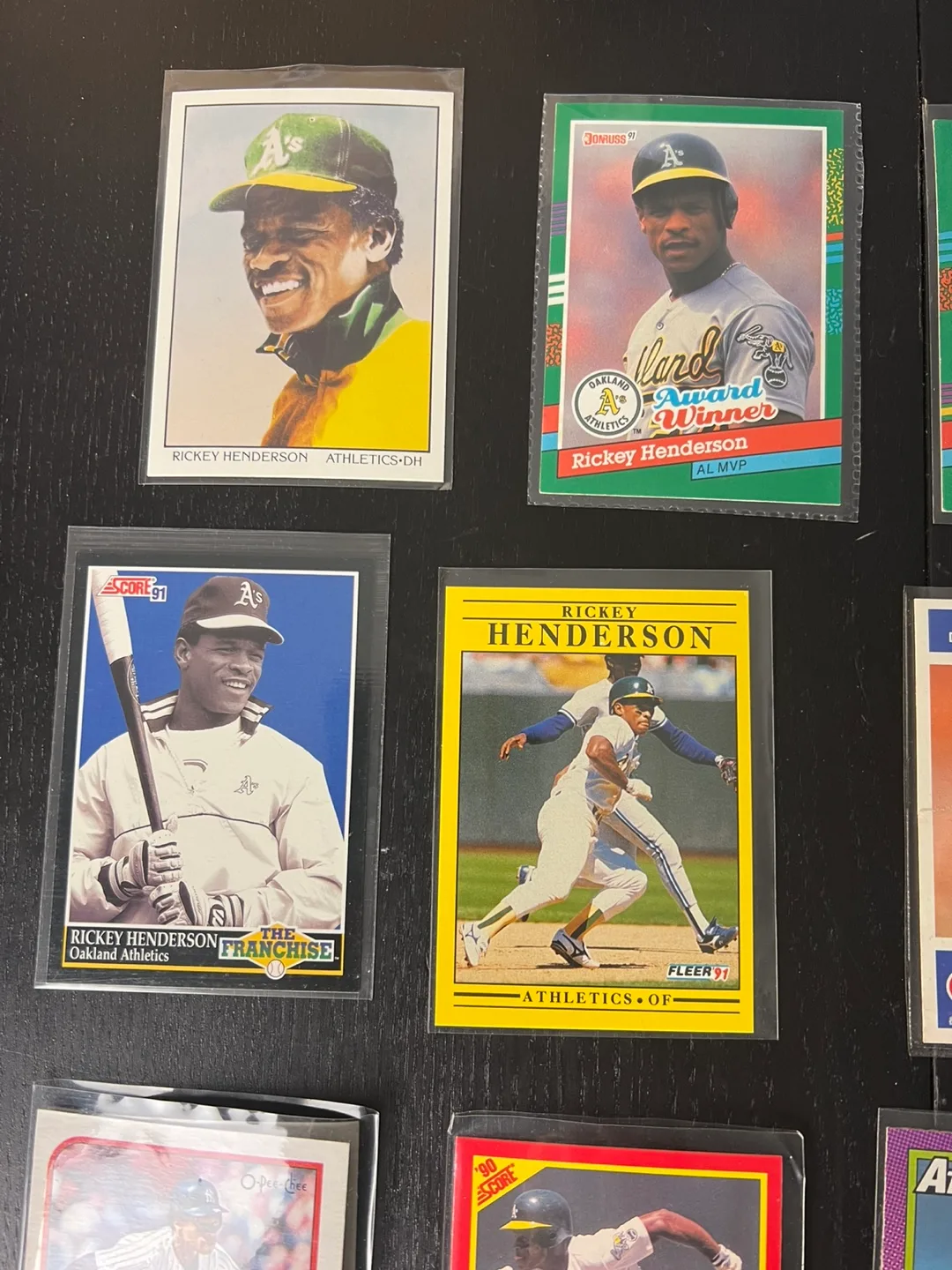 Rickey Henderson Baseball Card Lot image indicator(2)