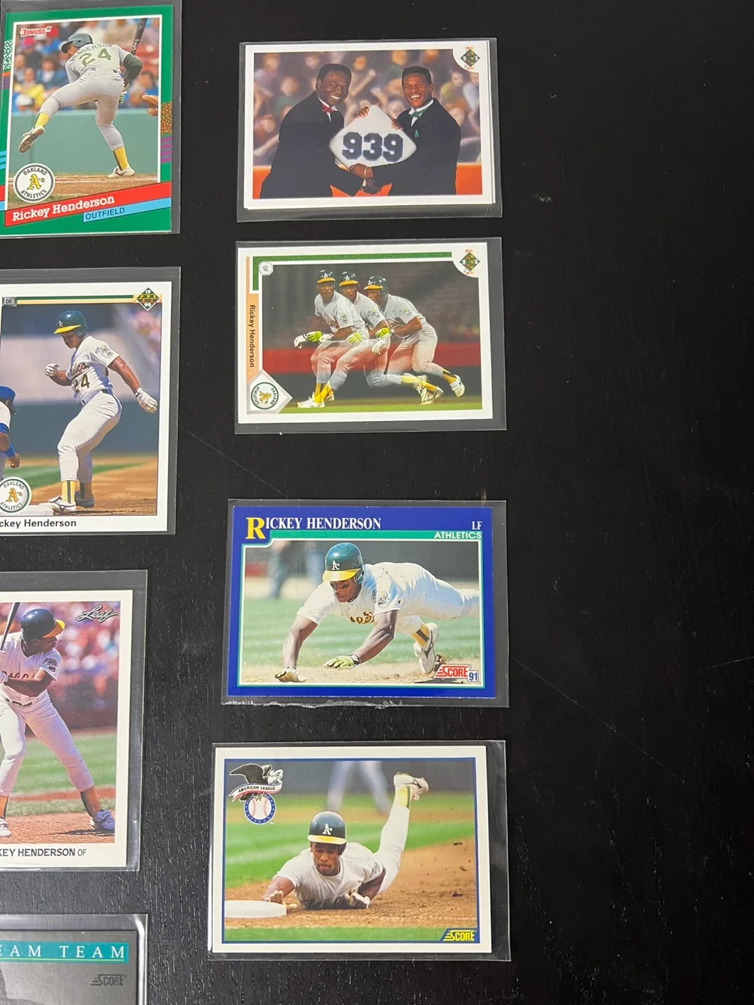 Rickey Henderson Baseball Card Lot image indicator(6)