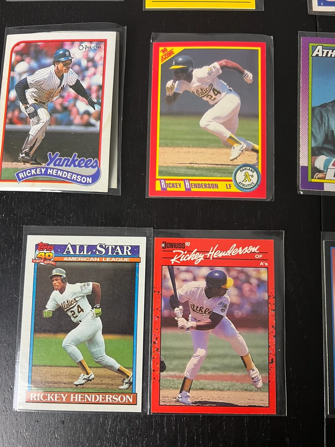 Rickey Henderson Baseball Card Lot image indicator(3)