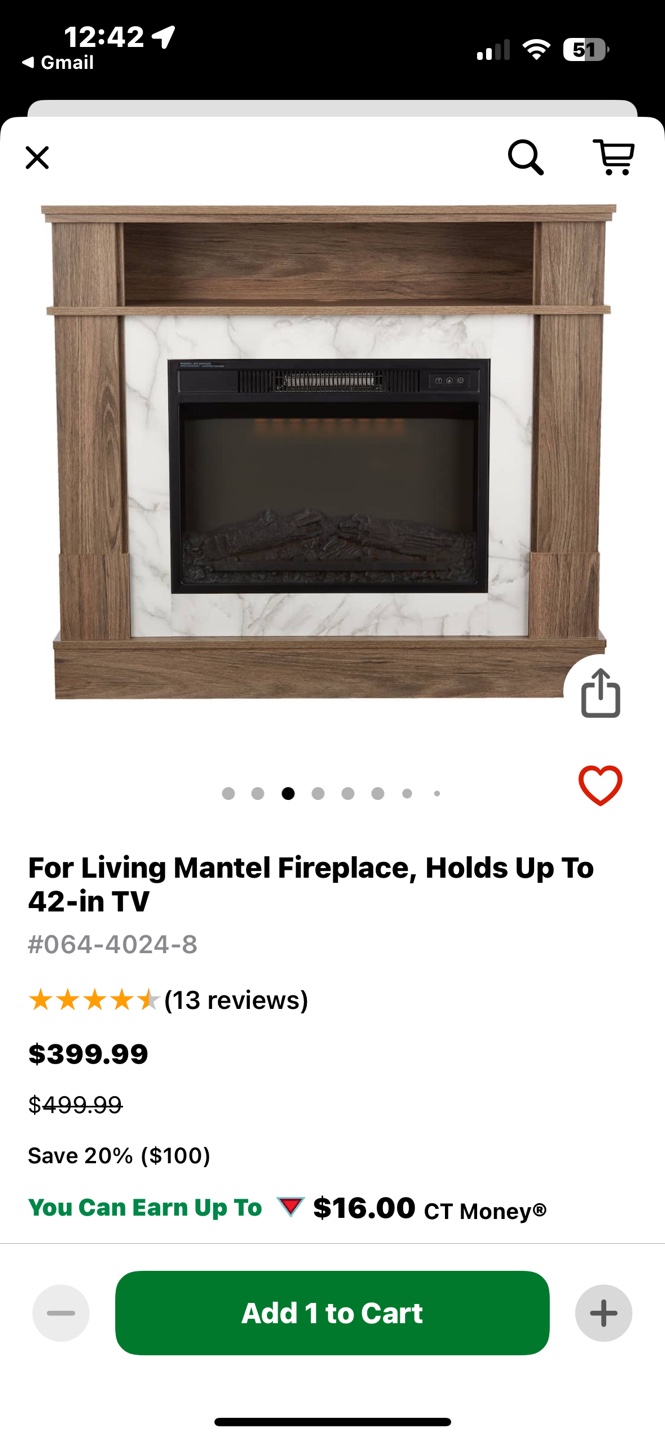 For Living Mantel Electric Fireplace - photo 2