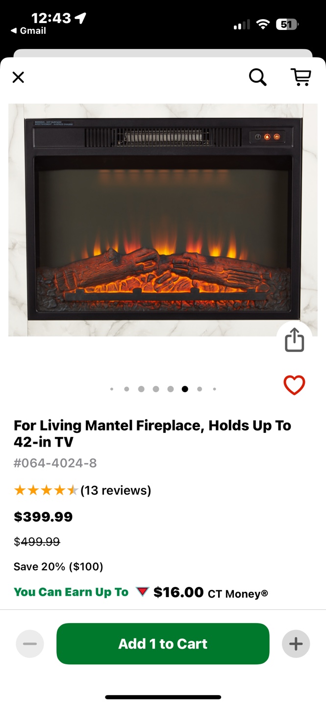 For Living Mantel Electric Fireplace - photo 5