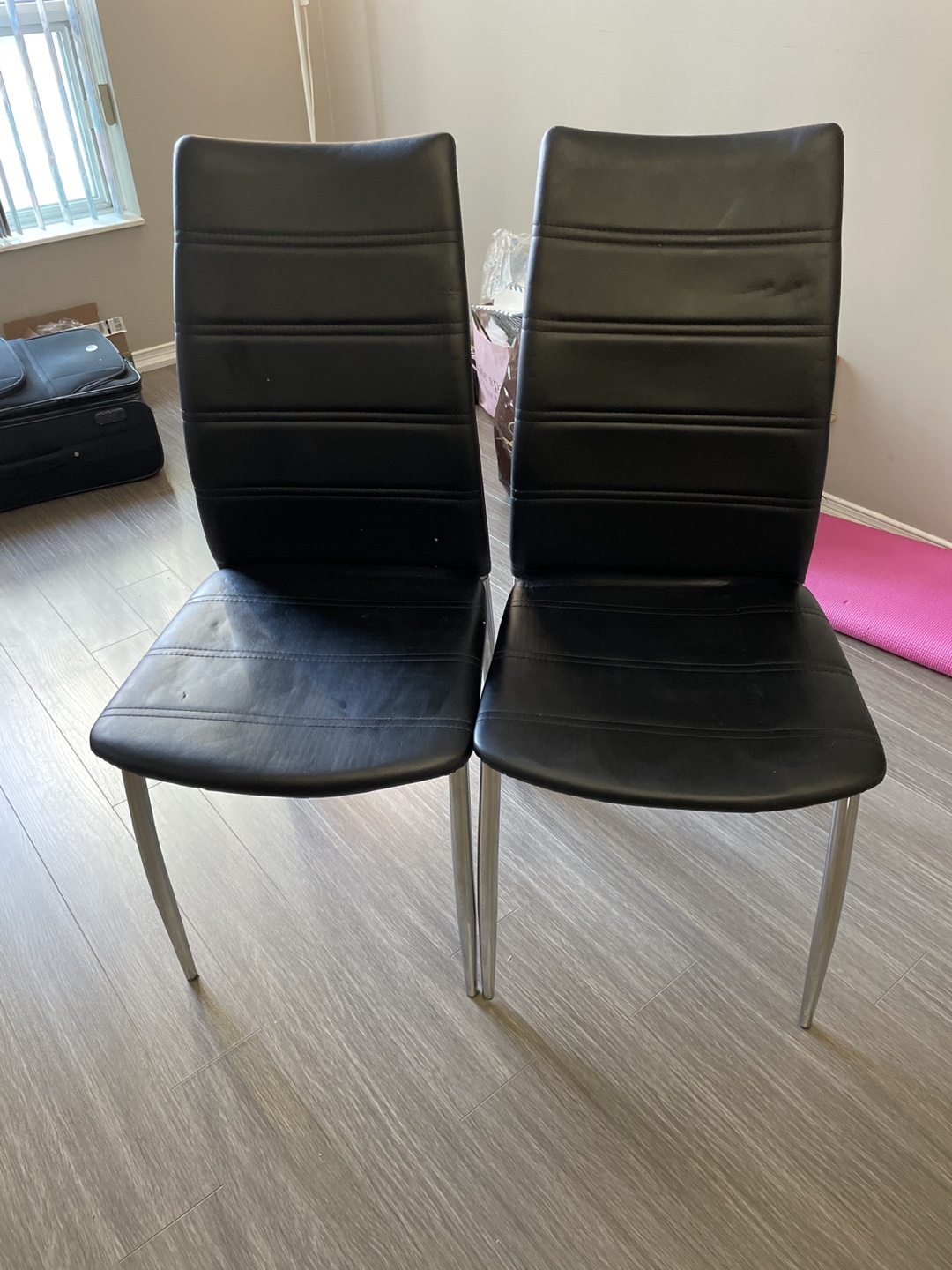 Set of 2 Black Dining Chairs - photo 2
