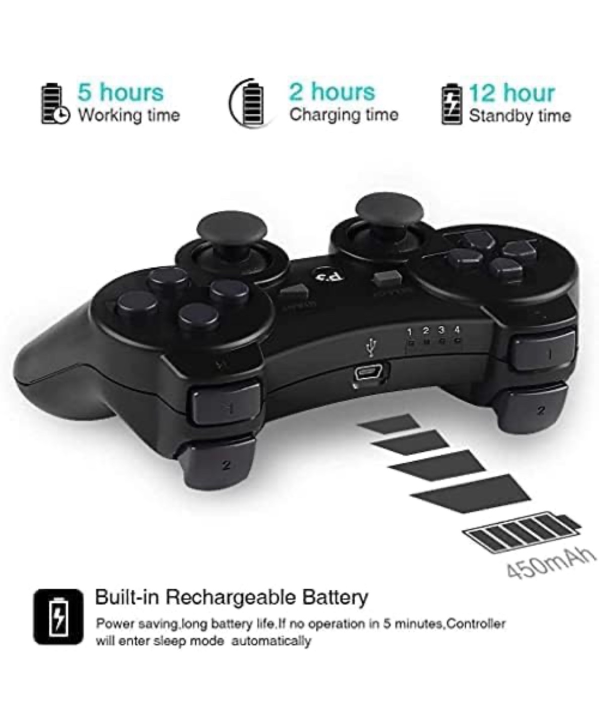 Wireless PS3 Controller with Rechargeable Battery - photo 4