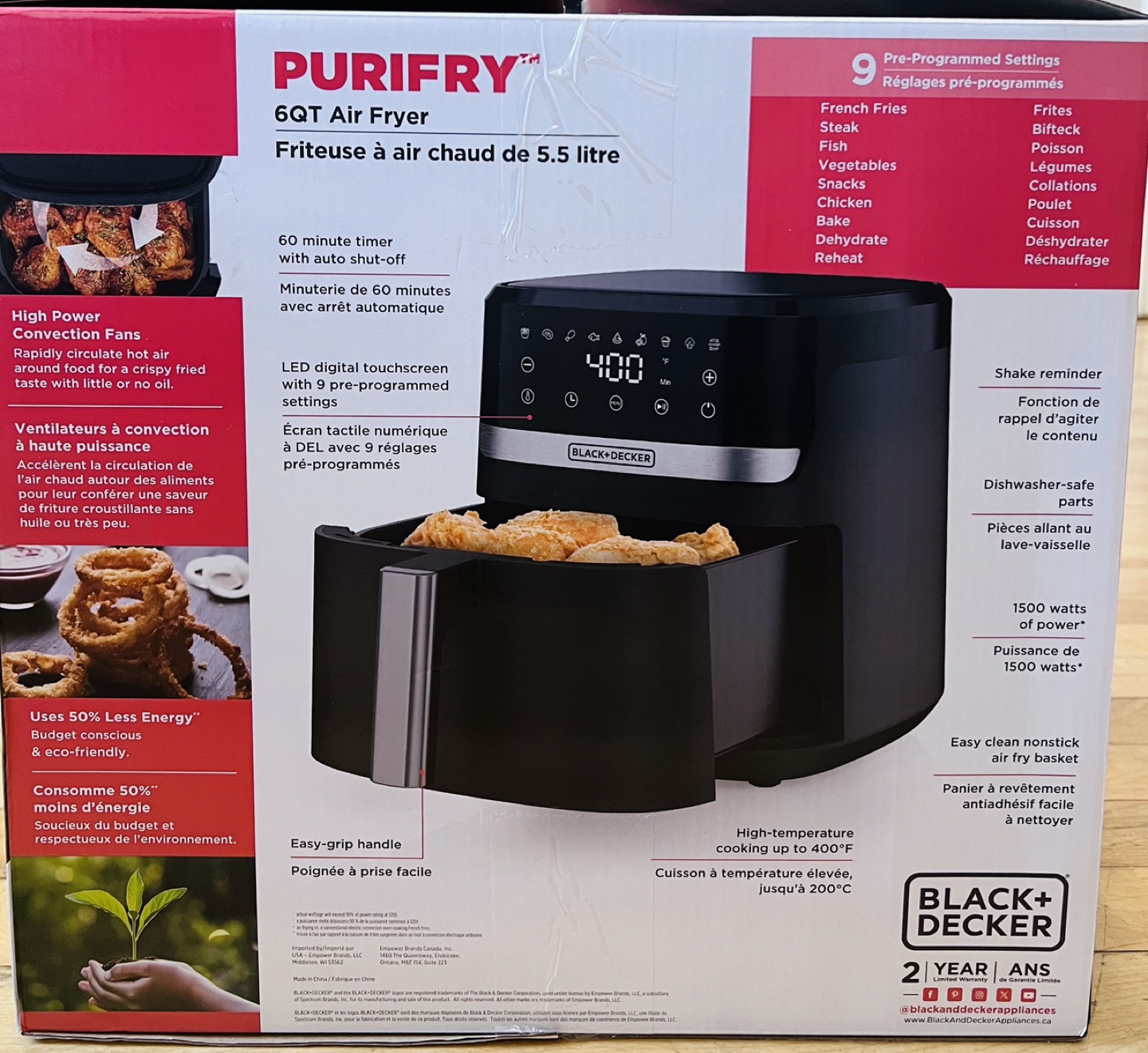 Black + Decker Purifry 6QT Air Fryer - photo 3