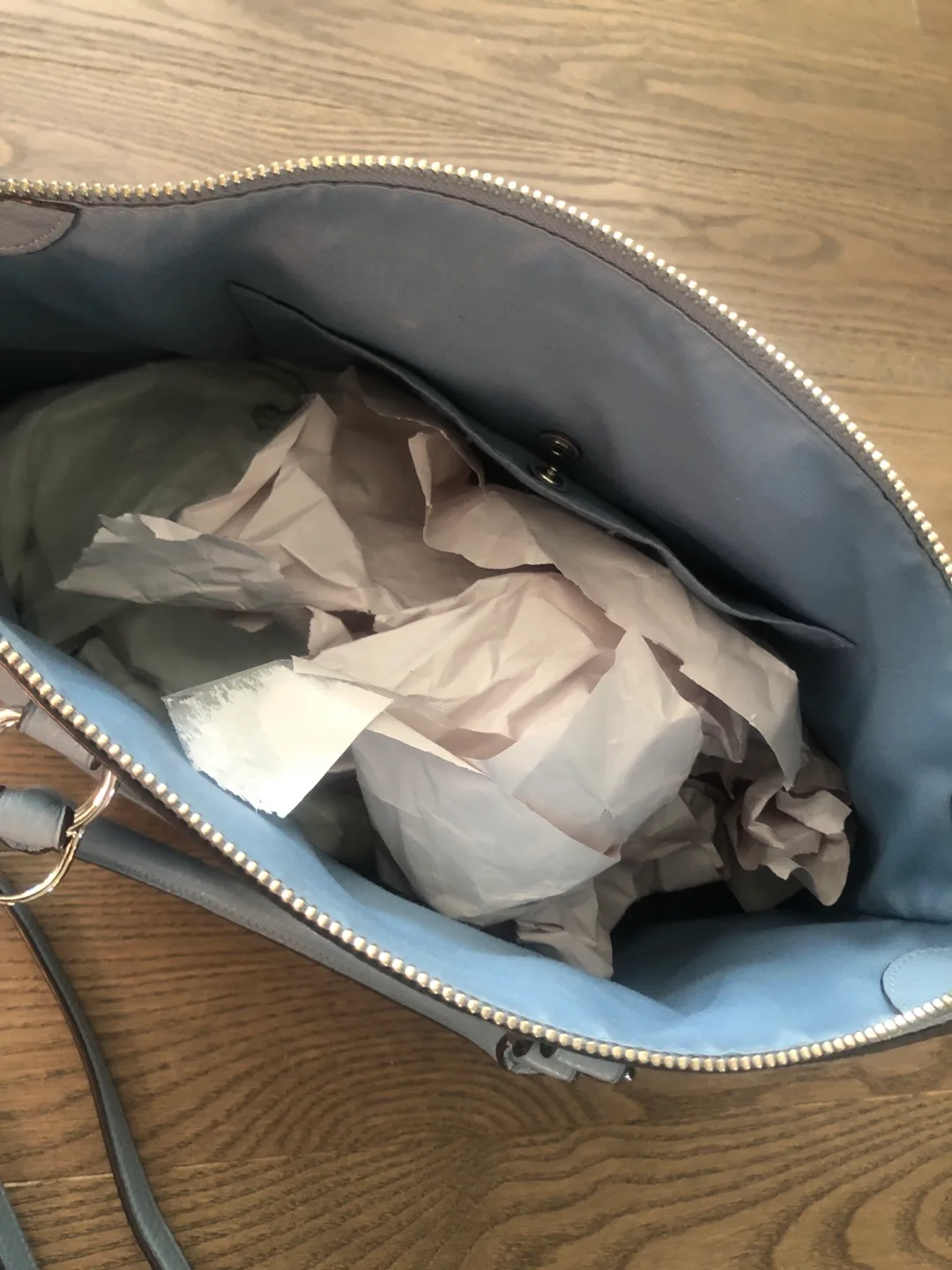 Coach Light Blue Leather Satchel image indicator(3)