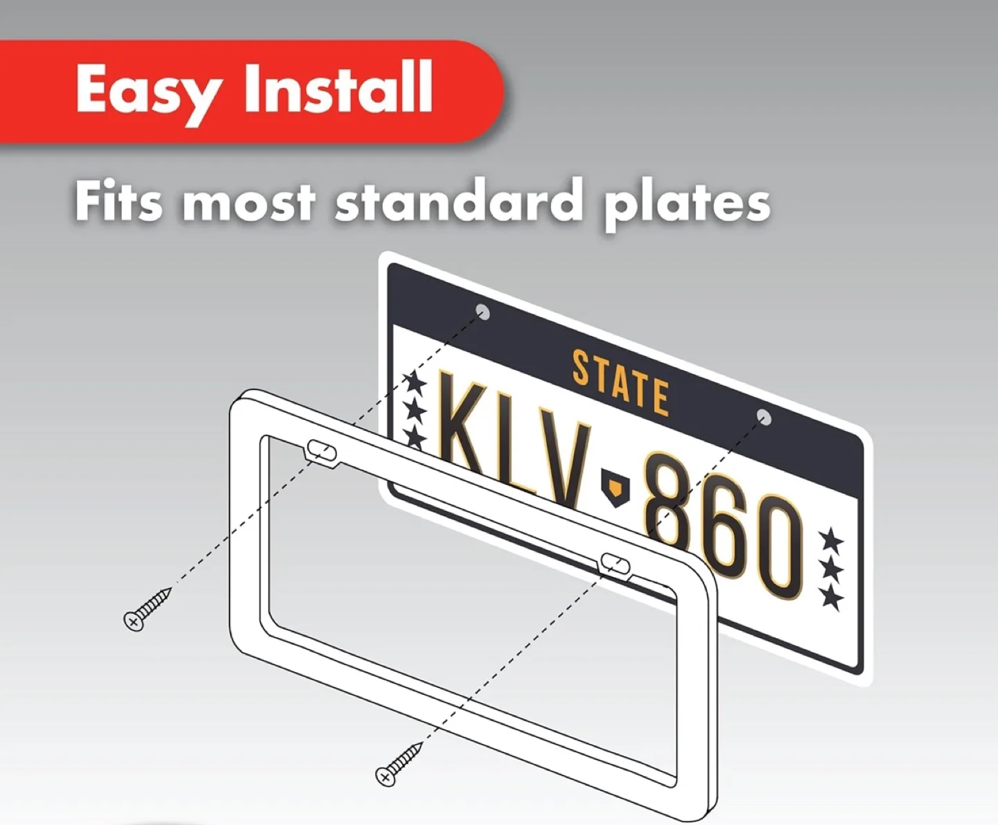 BELL Chrome Die-Cast License Plate Frame image indicator(2)