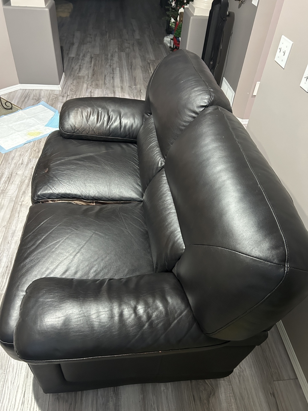 Black Leather Loveseat
