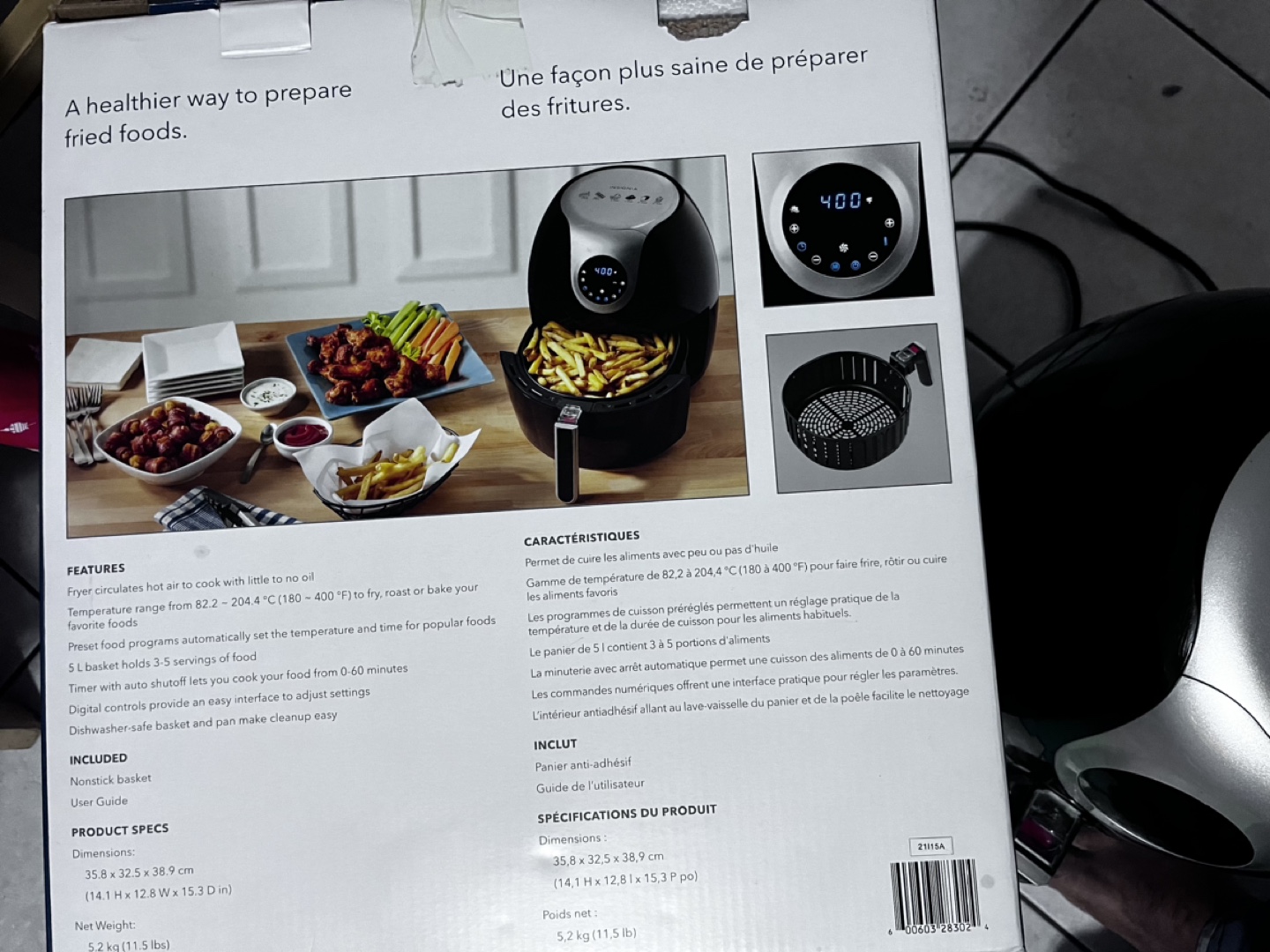 Insignia 5L Digital Control Air Fryer - photo 3