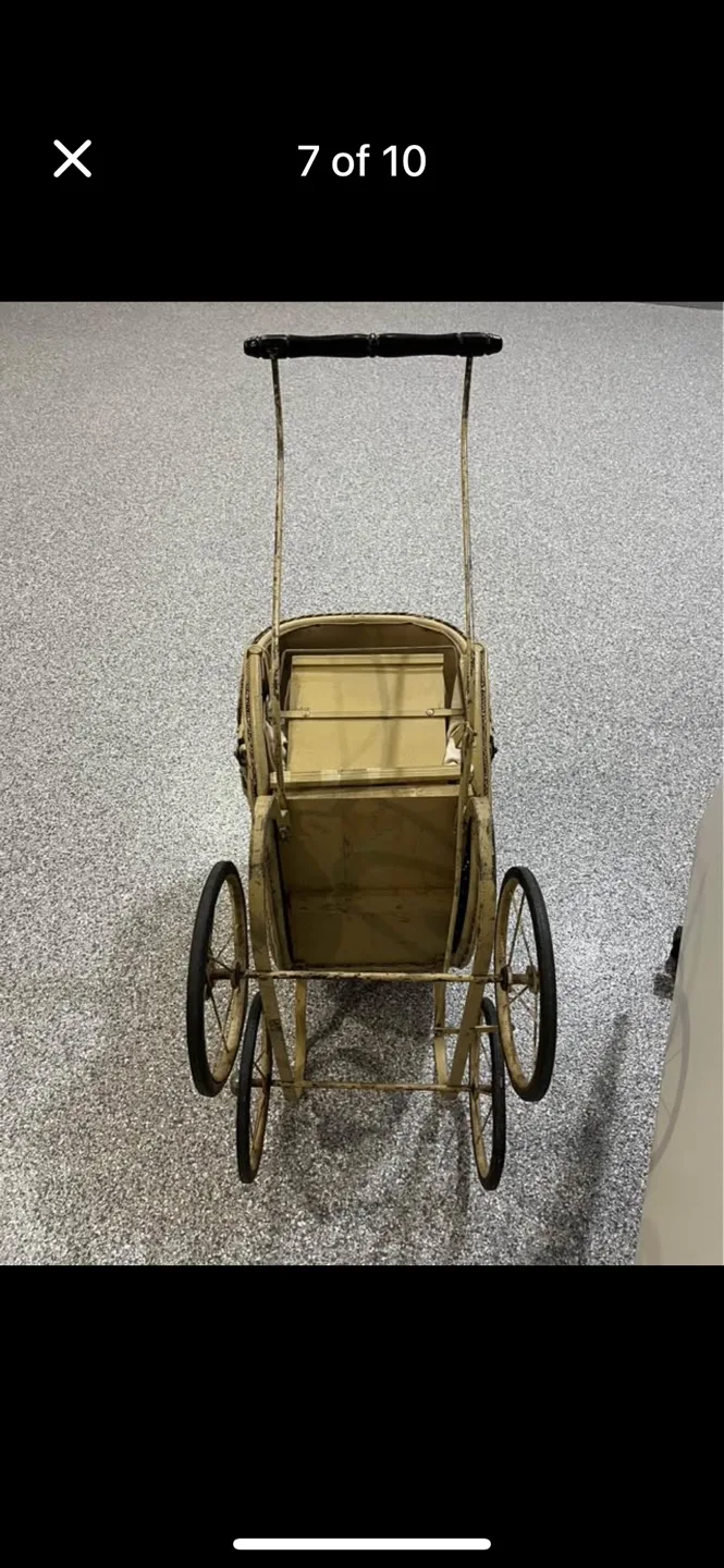 Rare Beauty Vintage Early 1900s Victorian Wicker Baby Doll image indicator(8)