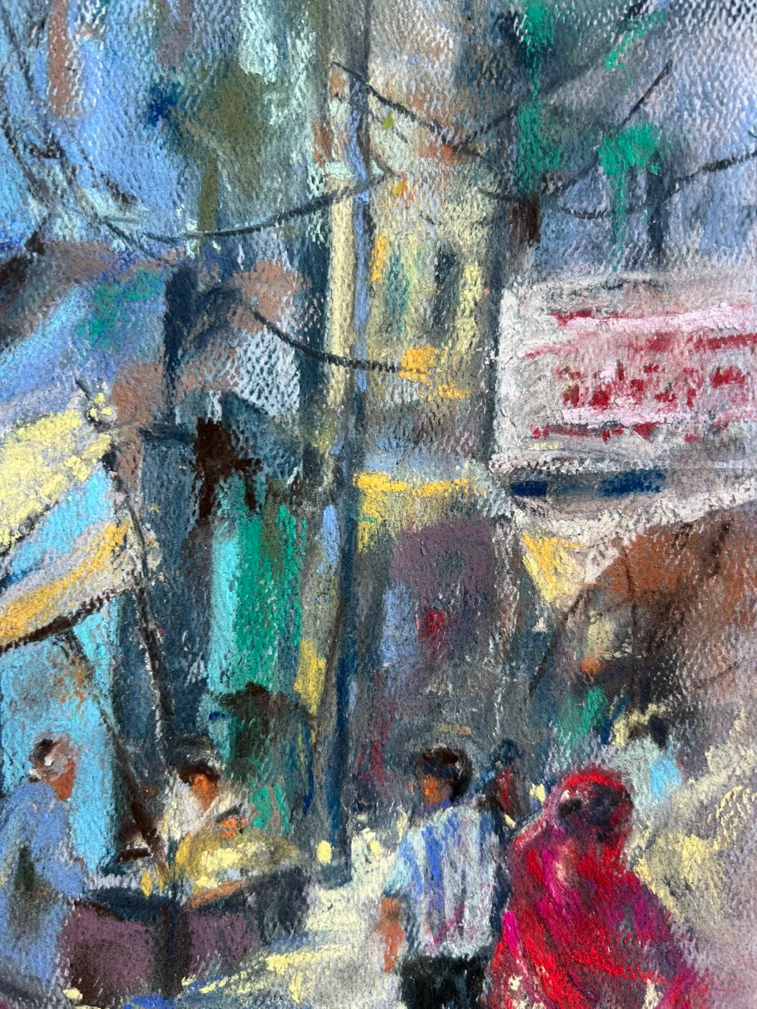 “Bazaar Stroll” Original Pastel Painting image indicator(3)