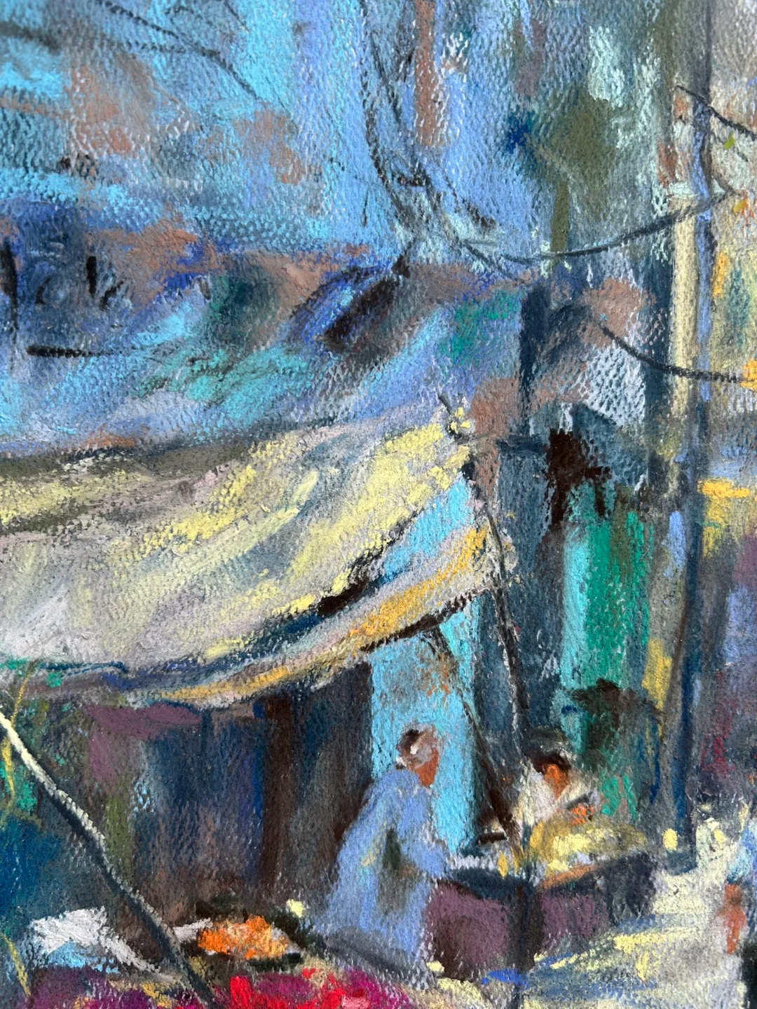 “Bazaar Stroll” Original Pastel Painting image indicator(2)