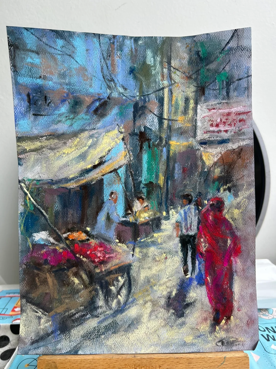 “Bazaar Stroll” Original Pastel Painting image indicator(5)