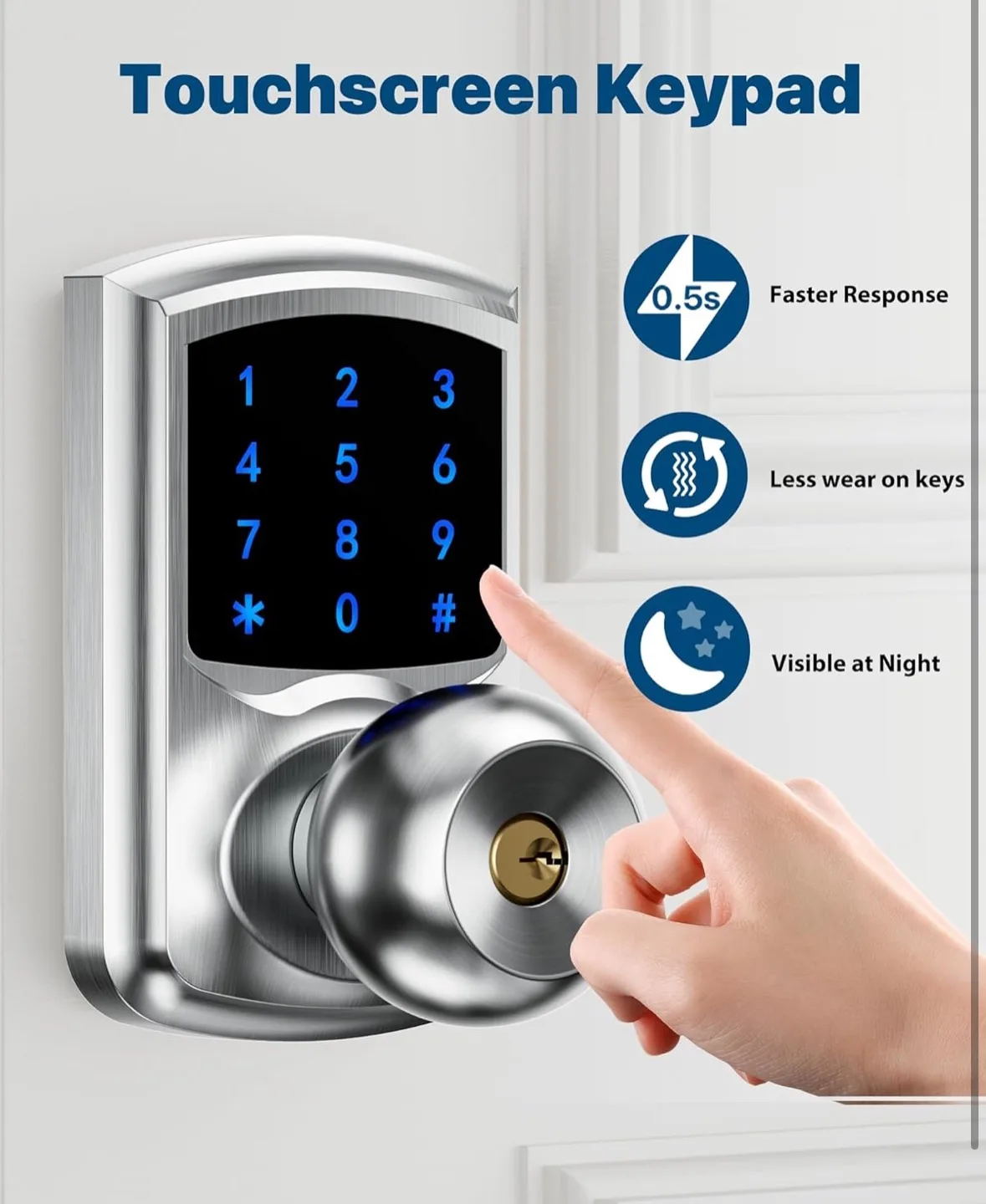 HIDALIFE Keyless Entry Door Lock image indicator(5)
