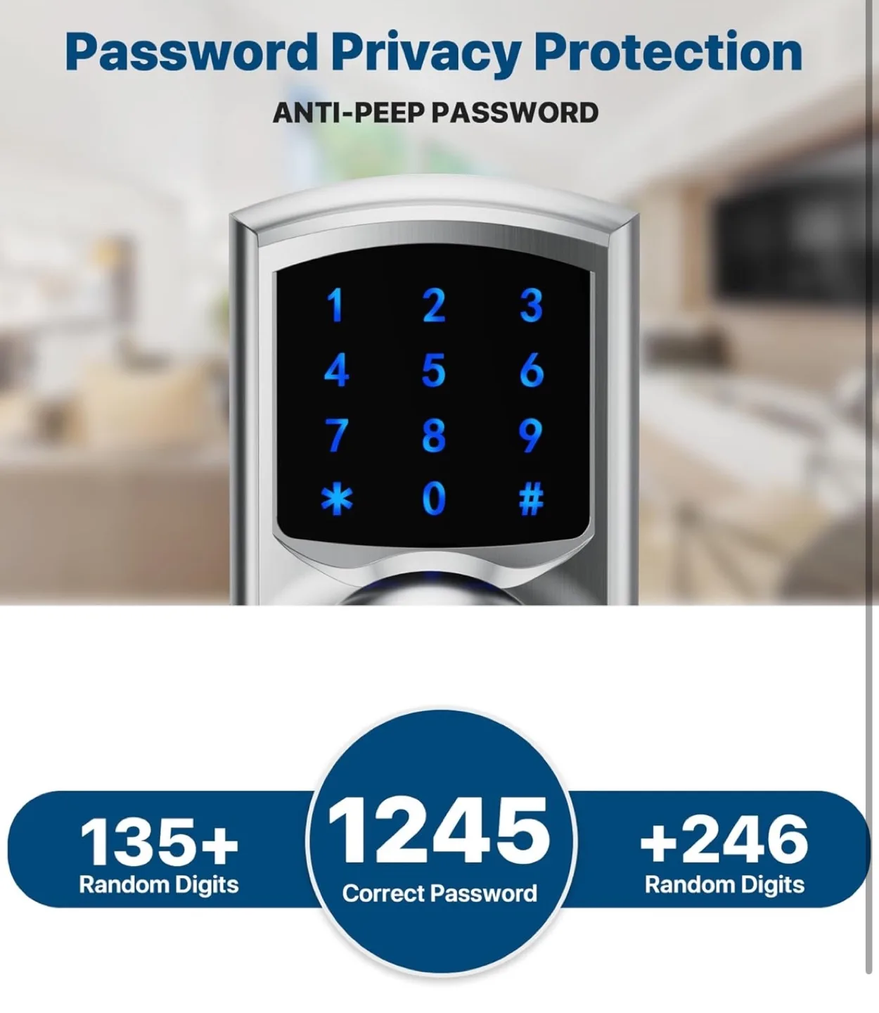 HIDALIFE Keyless Entry Door Lock image indicator(7)