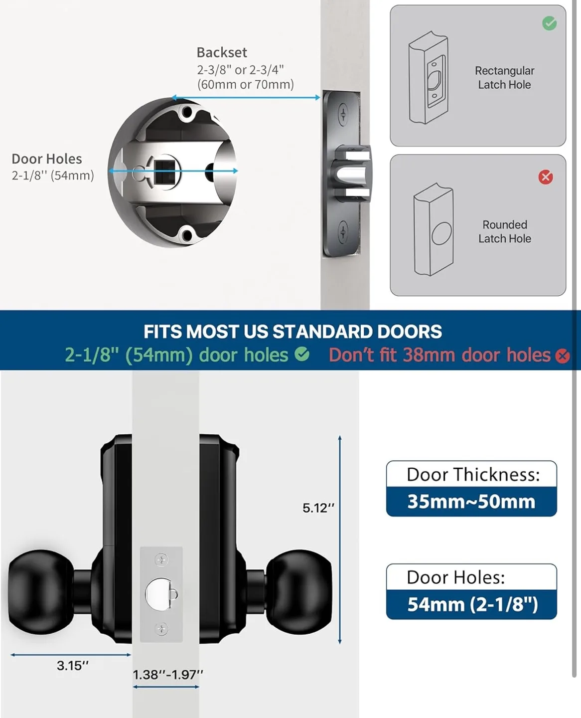 HIDALIFE Keyless Entry Door Lock image indicator(6)