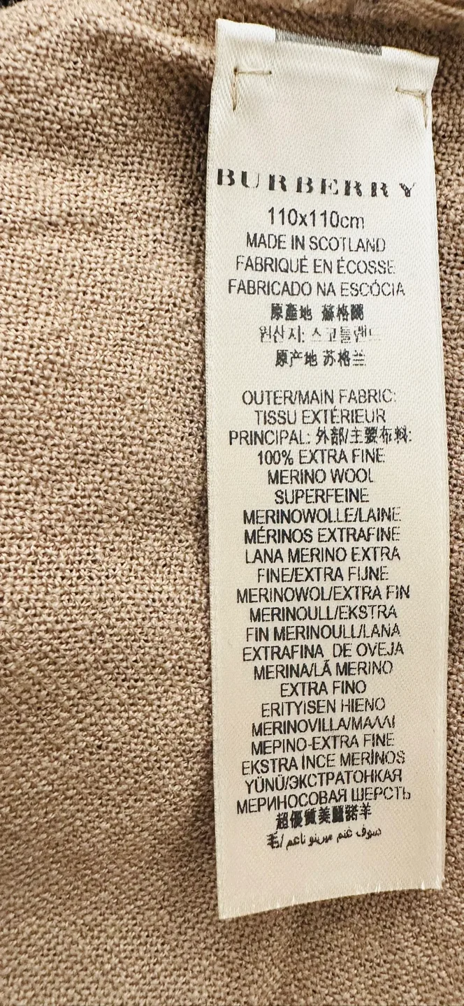 Burberry 100% extra fine Merino Wool Scarf $300 image indicator(4)