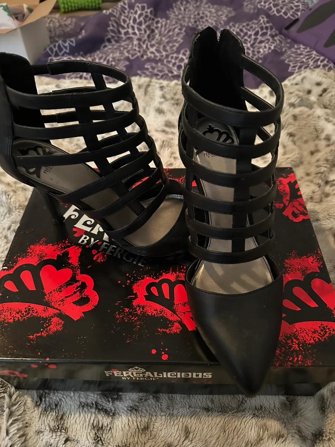 Fergalicious by Fergie Black Cage Heels image indicator(5)