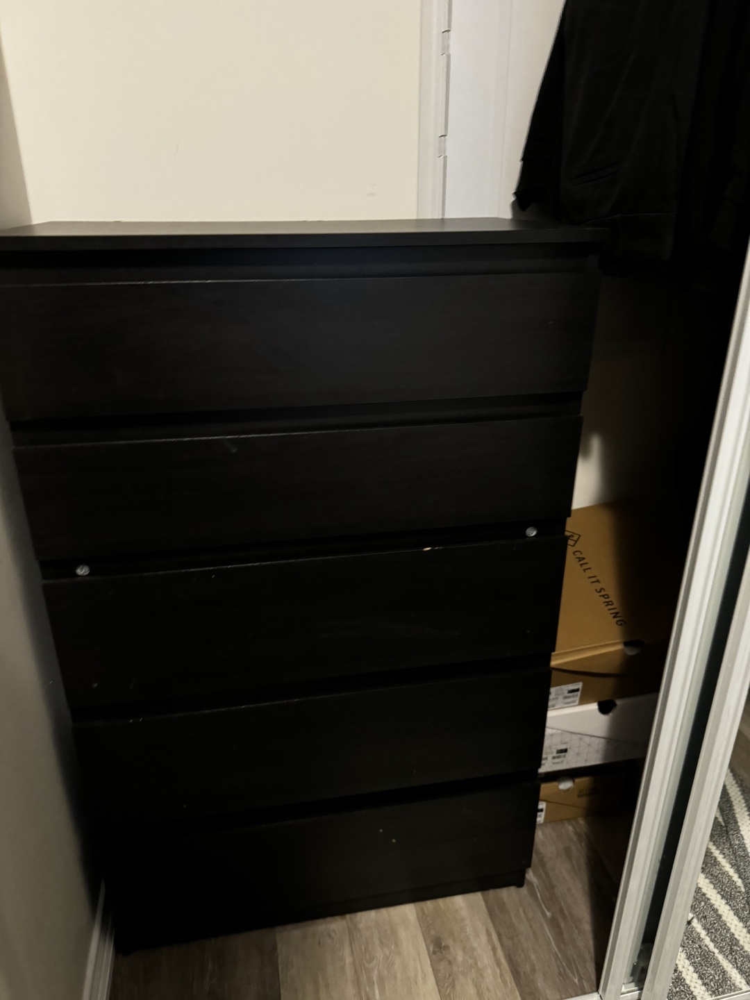 Black ikea malm dresser